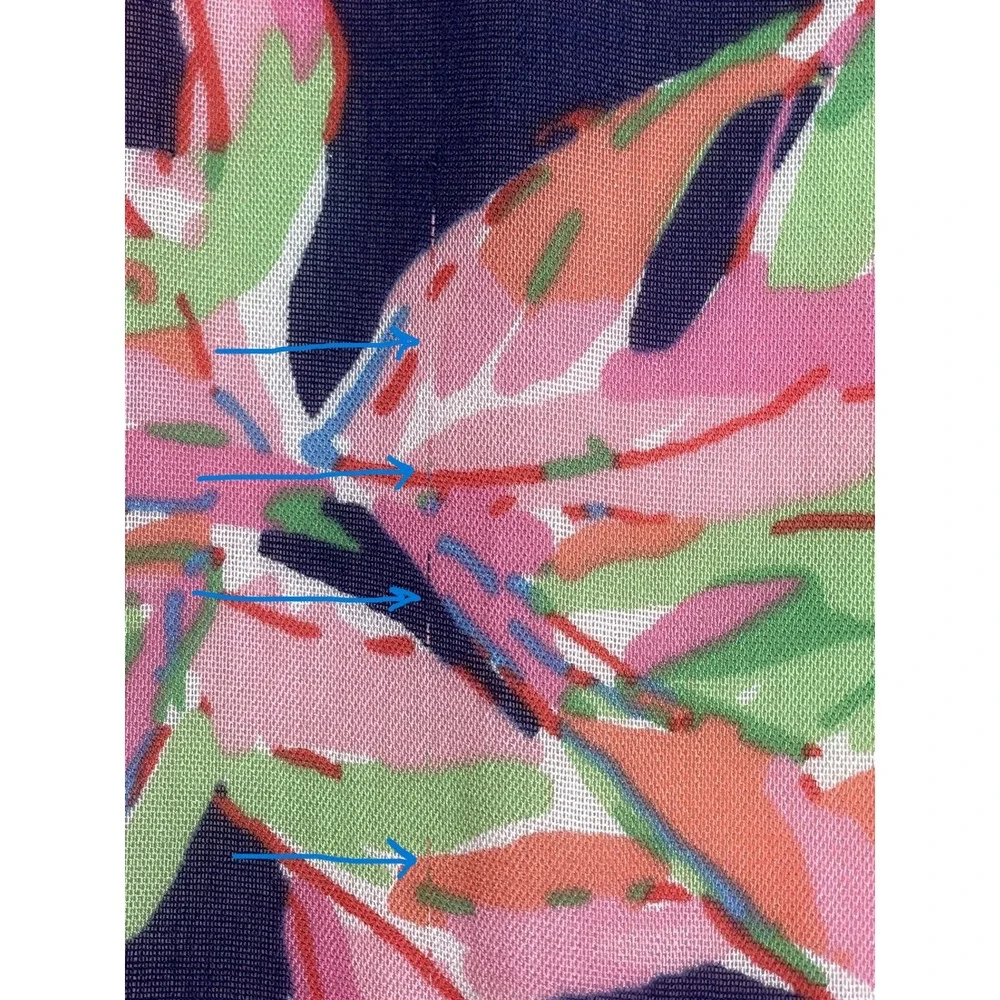 Lilly Pulitzer Murfee Scarf Tusk In Sun Pink Navy Blue Palm‎ Leaf Fringe 10126